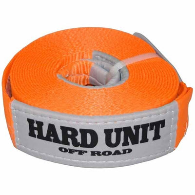 Heavy-duty 6500Kg snatch strap by Hard Unit, 9m long and 60mm wide, ideal for towing