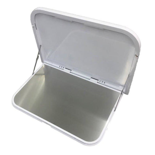 TRA 650mm White External Caravan RV Picnic Table with LEDs and USB port