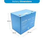Amptron 12V 100Ah / 200A Continuous Discharge Compact LiFePO4 Battery with Bluetooth