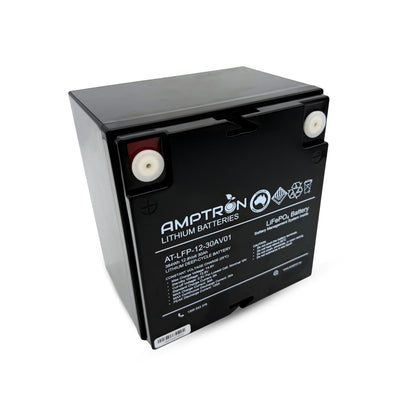 Amptron 12V 30Ah LiFePO4 Battery Combo Kit with 6A charger and Mini Anderson