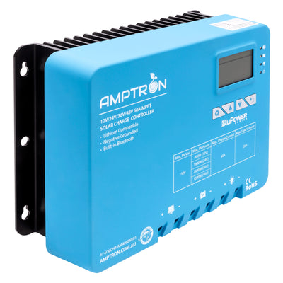 Amptron 60A 12/24/36/48V MPPT Solar Charge Controller with Bluetooth