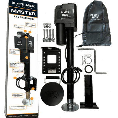 Black Jack Master 12V Electric Automatic Trailer Jack with Clamp