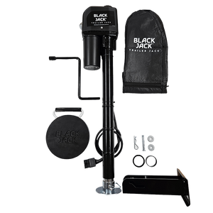 Mini Black Jack 12V Electric Trailer Jack and Folding Foot