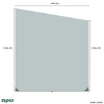Supex Caravan End Wall Privacy Screen (1900mm x 2350mm x 2090mm)