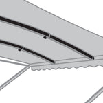 2 x Supex Black Curved Awning Roof Rafter Acute Curve