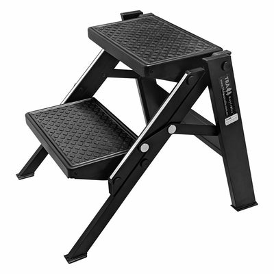 TRA Black double folding portable step
