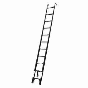 TRA Black 3.8m Portable telescopic ladder with Hooks and carry bag