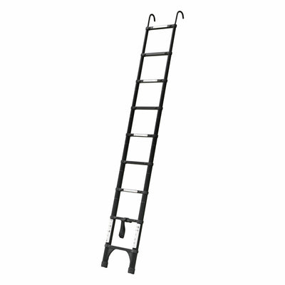 TRA Black 2.6m Portable telescopic ladder with Hooks and carry bag
