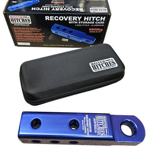 Mister Hitches Recovery Hitch Long Aluminium Blue WLL 5,000Kg MBS 10,000Kg