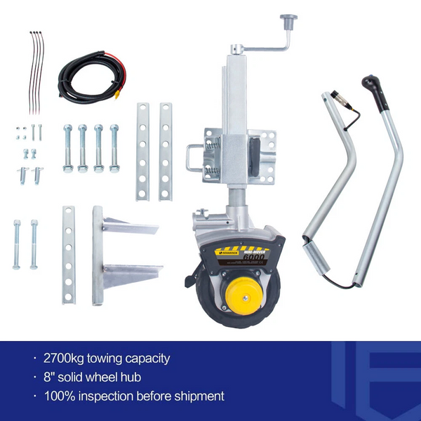 550W Mini Mover Gen 3 PLUS Motorised Jockey Wheel with Swivel Mount 12V