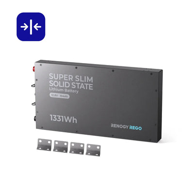 Renogy 12.8V 104Ah Super Slim Slimline Lithium Iron Phosphate Battery | Rego Series