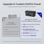 Renogy Core - 12V 200Ah Lithium Iron Phosphate Battery w/ Bluetooth