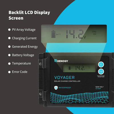 Renogy Voyager 20A PWM Waterproof Solar Charge Controller