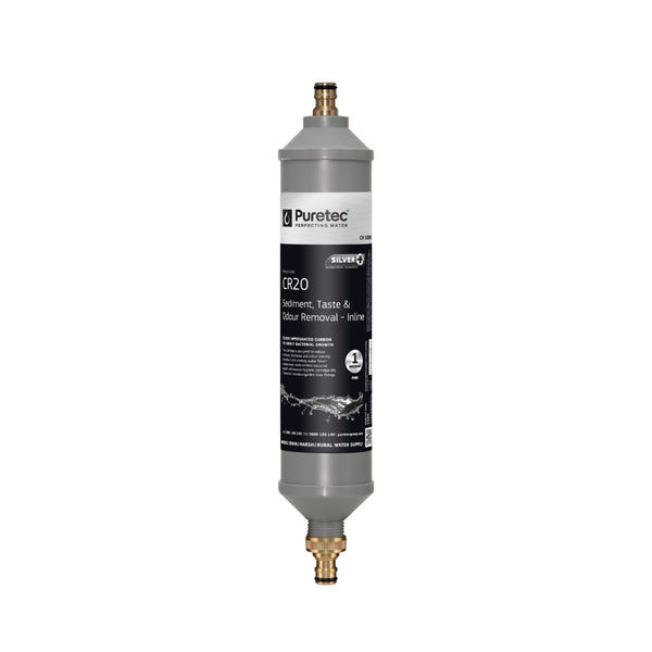 Puretec Inline Water Filter for Caravan & RV's Brass Fittings