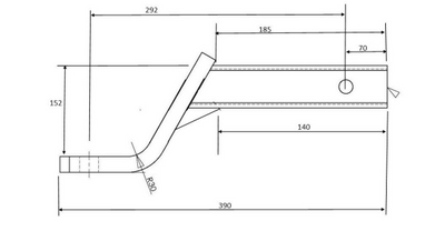 MISTER HITCHES BALL MOUNT 292MM 6" DROP OR 4 3/4" RISE
