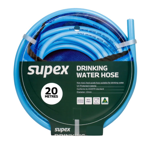 Supex 20m Drinking Water Hose Australian Made