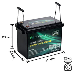TiStar Smart BMS 12.8V 300/314Ah Lithium Battery with Bluetooth