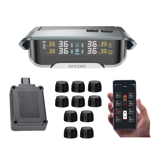 ORICOM TPMS10-10ER TPMS Incl. 10 External Sensors with APP Control Settings + Repeater Value Pack