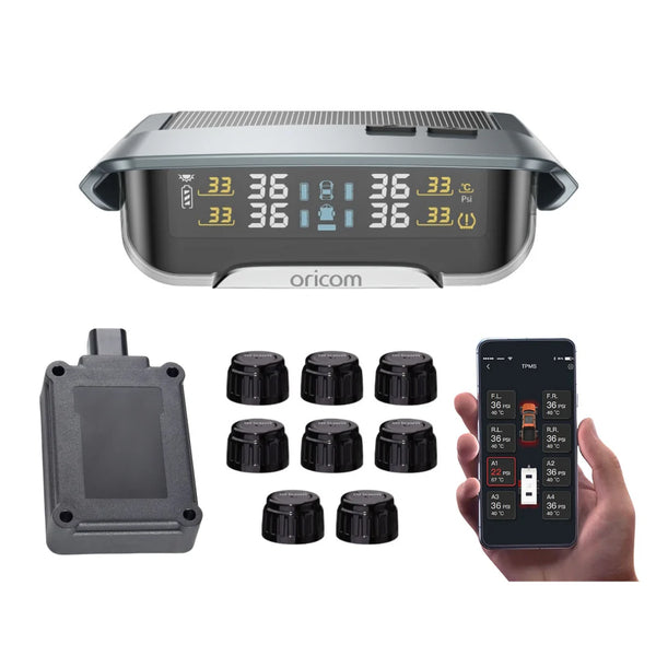 ORICOM TPMS10-8ER TPMS Incl. 8 External Sensors with APP Control Settings + Repeater Value Pack