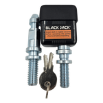 Mini Black Jack 12V Electric Trailer Jack 1000kg and Jockey Wheel Lock Combo Pack.