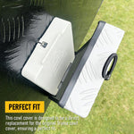 RV Truma Cowl Cover Silver Checker Aluminum Universal Flue Vent Truma Hotwater AU-White