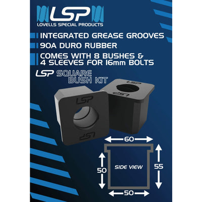 LOVELLS BUSH KIT SQUARE 50X50 MM