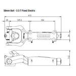 3.5T Alko Off Road Coupling works on a standard 50mm ball and Alarmed Trailer Lock