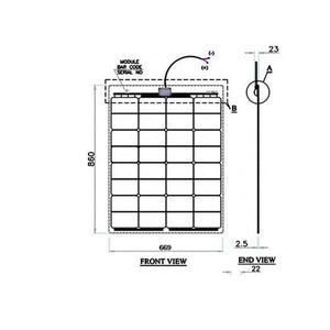 Amptron 100W 12V Flexible Monocrystalline Solar Panel