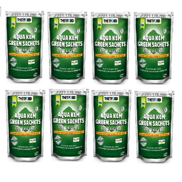 THETFORD AQUA KEM GREEN SACHETS – 12PK (8 PACK)