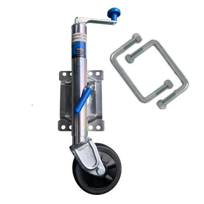 ARK 6” Economy Jockey Wheel Swivel Bracket JWE6SU (U-Bolts Included)