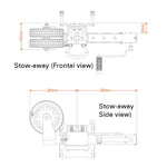 Ark XO 750 Extreme Off Road Jockey Wheel ORJW750 Caravan Camper Boat Horse Float