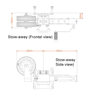 Ark XO 750 Extreme Off Road Jockey Wheel ORJW750 Caravan Camper Boat Horse Float