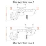 Ark XO 750 Extreme Off Road Jockey Wheel ORJW750 Caravan Camper Boat Horse Float
