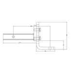 Ark 50mm Adjustable Drop Hitch Tow ball mount with towball 2500kg Rated ADR TBHA30B