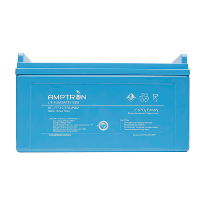 Amptron 150Ah LiFePO4 Battery Front View