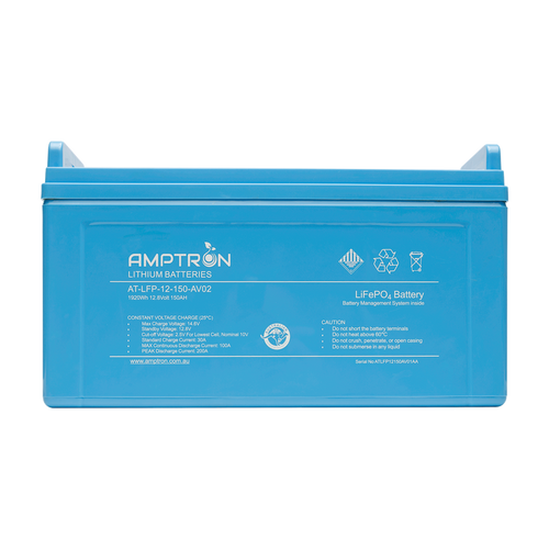 Amptron 150Ah LiFePO4 Battery Front View