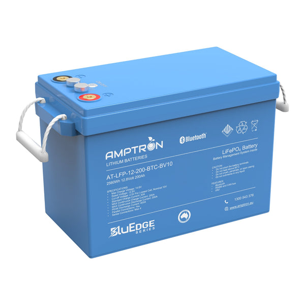 Amptron 12V 200Ah BluEdge Smart Battery front view
