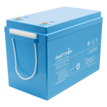 Amptron 24V 100Ah LiFePO4 battery front view with label
