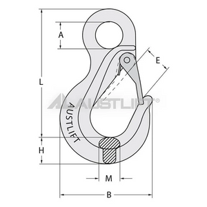 G80 lifting hook for construction and manufacturing