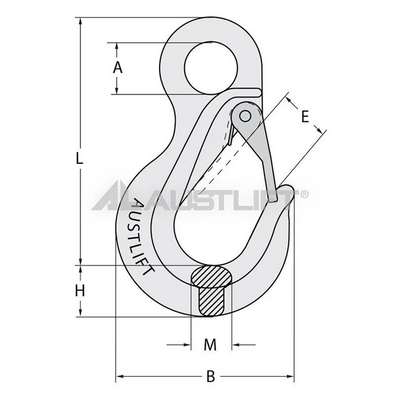 G80 lifting hook for construction and manufacturing