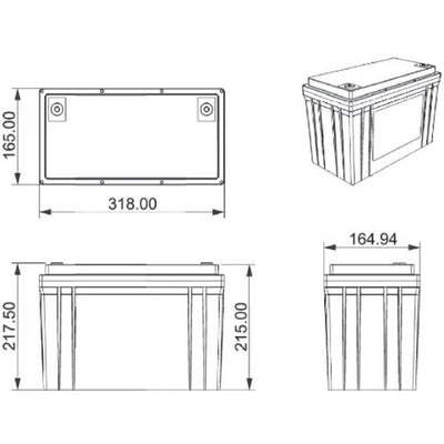 Enerdrive ePOWER B-TEC 12V 125Ah G2 Lithium Battery + DC2DC 40A Charger