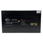 Close-up of the BMS panel with Bluetooth icon and terminal connections