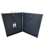 Soft fold solar panel with metal frame