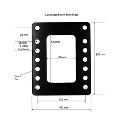 Black Jack Trailer Jack Clamp Bracket