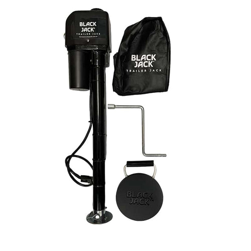 Mini Black Jack 12V Electric Trailer Jack - Front View