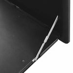 Keyless black caravan folding table