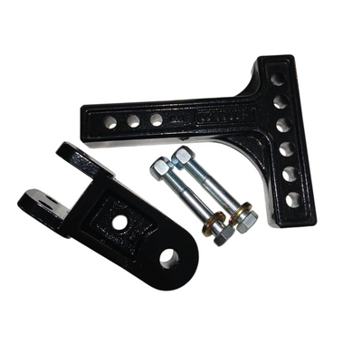 Lovells LSP 5.5T Black Short Shank 32mm tow tongue Adjustable drop hitch Towing