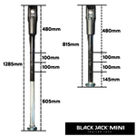 Mini Black Jack 12V Electric Trailer Jack Dimensions