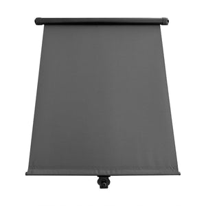 Closed view of skylight blind blocking sun in RV