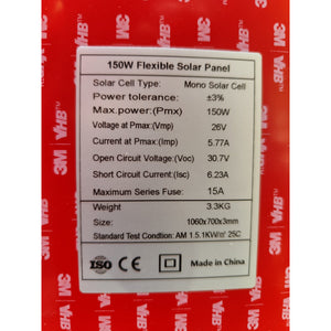 Baintech 150w Flexible Monocrystalline Solar Panel Sunpower Cells